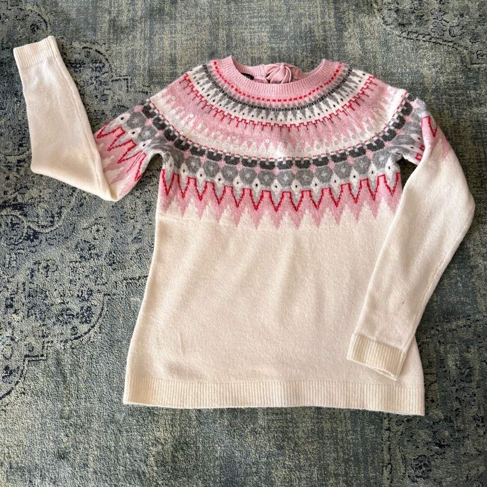 Talbots Icicle Fair Isle Sweater XS
